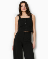 Black Tuxedo with Waistcoat Effect
