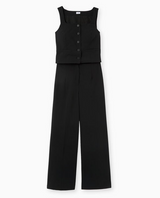 Black Tuxedo with Waistcoat Effect