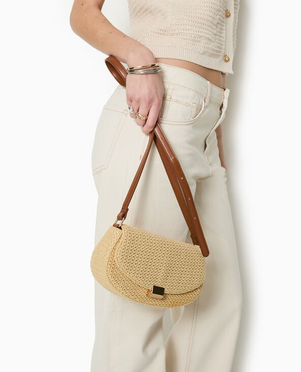 Boxy raffia bag
