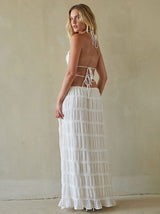 Ruching maxi skirt