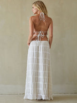 Ruching maxi skirt