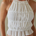 Ruching halter top